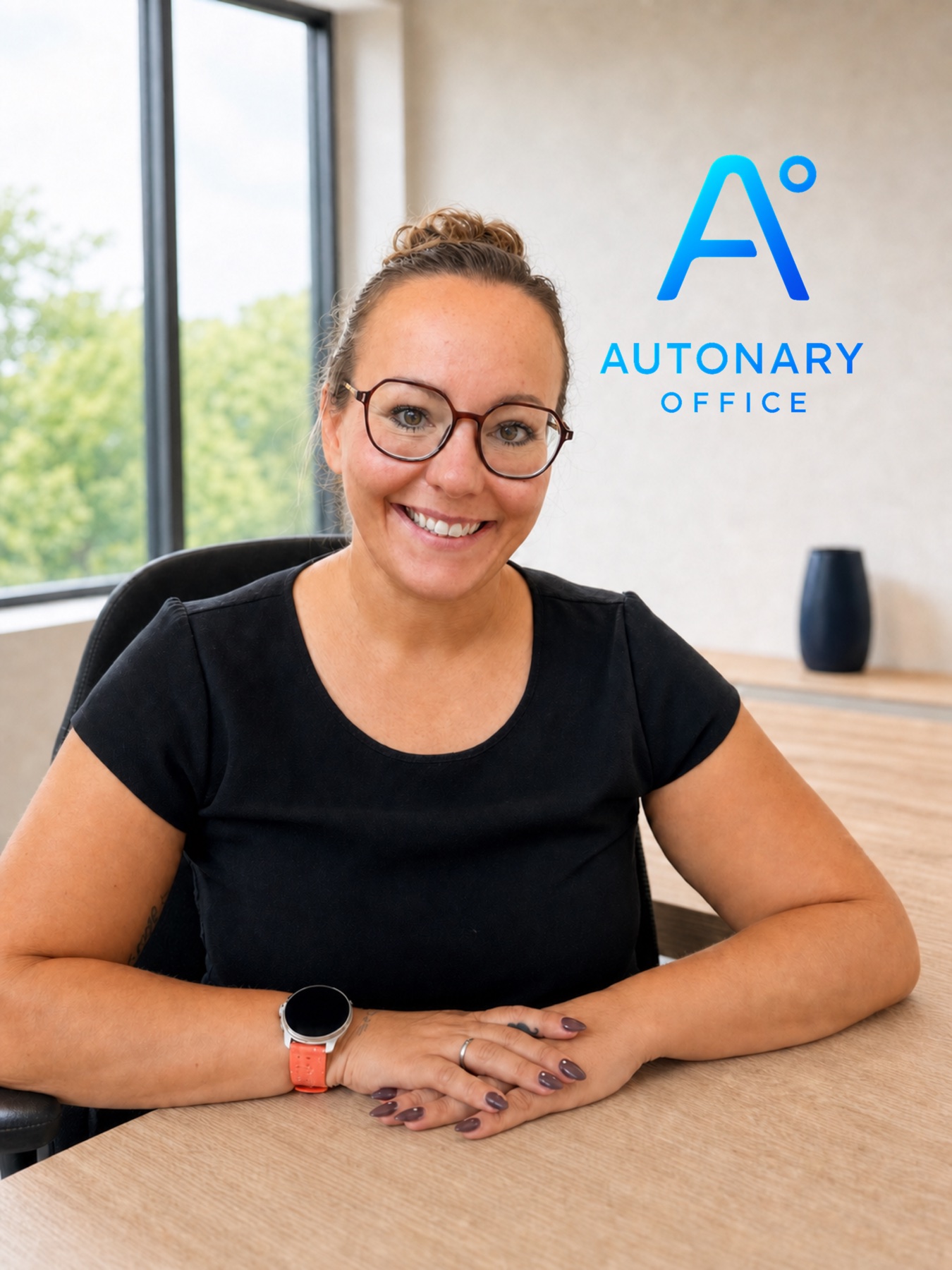 Verena Steiner an ihrem Arbeitsplatz im Autonary-Office-Studio